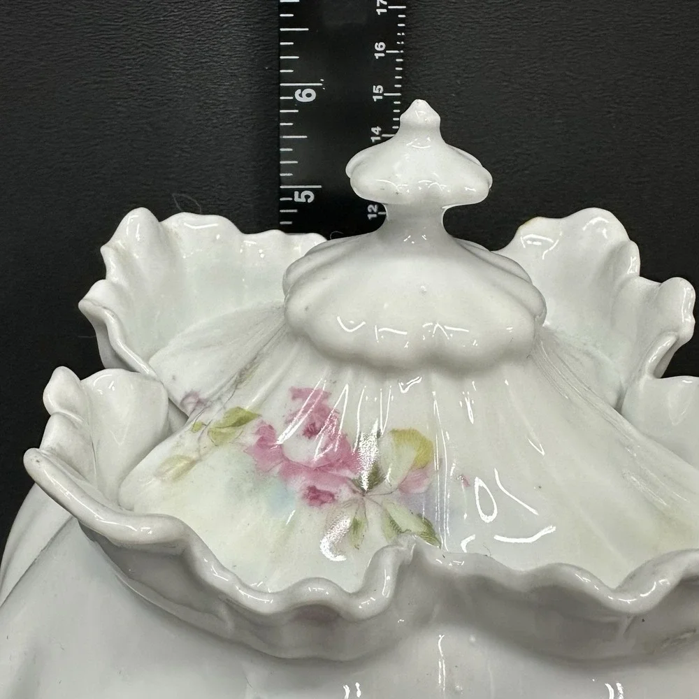 Reinhold Schlegelmilch (RS) Prussia 'Hidden Image' Lidded Sugar Bowl, Antique‎